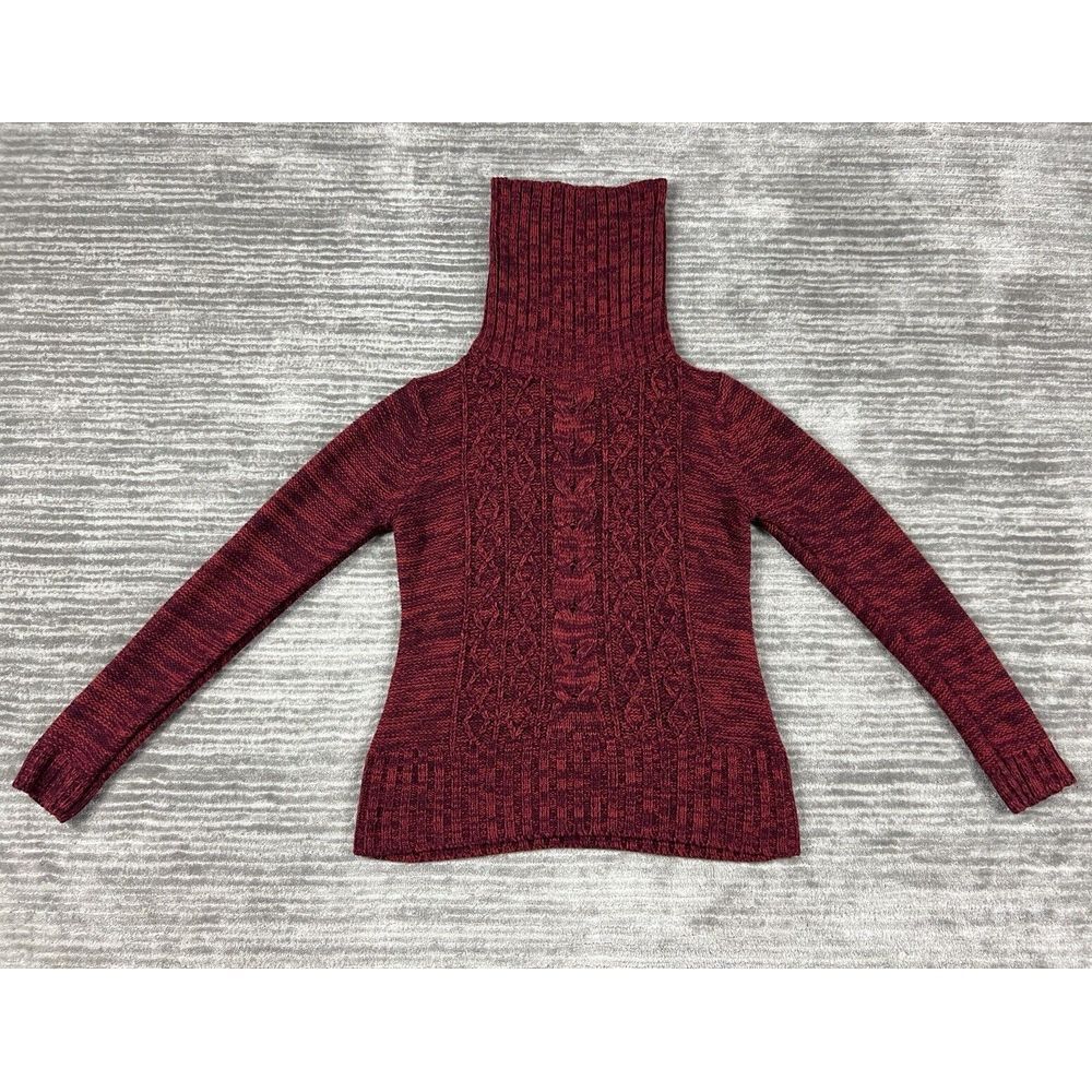 Allison‎ Brittney Sweater Womens Large Red Acrylic Longsleeve Cowl Neck